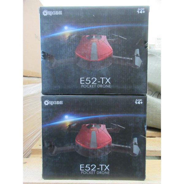 2 New  Eachine E52-TX Pocket Drones