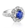 Image 2 : 3.28ct Ceylon Blue Sapphire 14K White Gold Ring