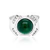 Image 1 : 7.86ct Natural Emerald 14K White Gold 15.7gm Ring