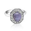 Image 1 : 2.82ct Natural Ceylon Star Sapphire 14K White Gold Ring