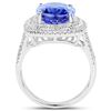 Image 2 : 6.38ct Tanzanite 14K White Gold Ring