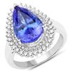 Image 1 : 5.47ct Tanzanite 14K White Gold Ring