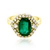 Image 1 : 2.46ct Natural Emerald 18K Yellow Gold 5.5gm Ring