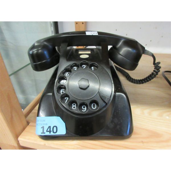 Vintage Dutch Made PTT Black Bakelite Telephone