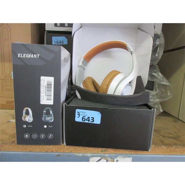 3 New White Elegiant Wireless Headphones