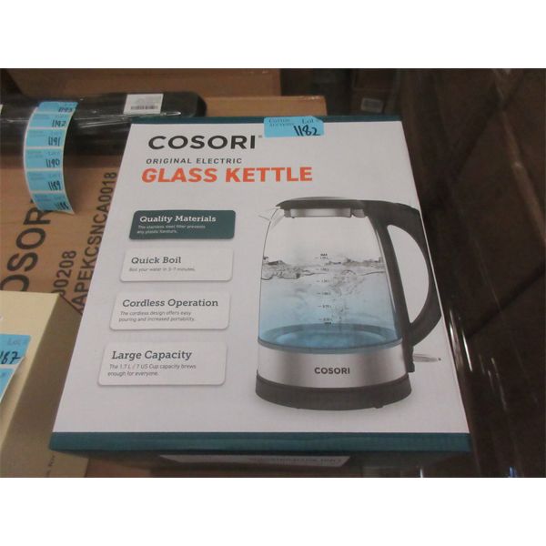 New Electric Cosori Glass Kettle -  1.7 L 