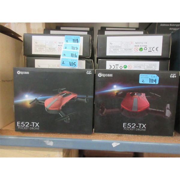 2 New Eachine Pocket Drones - Model E52-TX