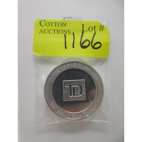 2 Oz .999 Silver TD Bank Investor Round 