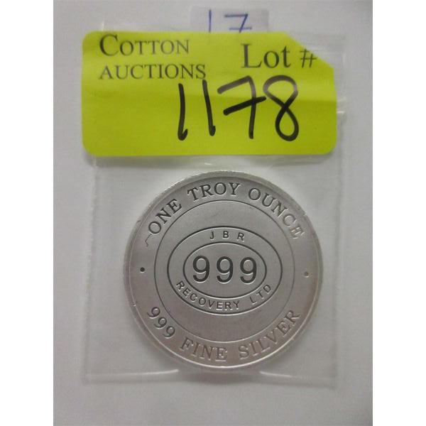 1 Oz .999 Silver JBR Ethically Sourced Round