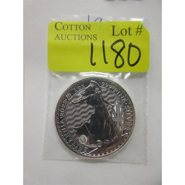 1 Oz .999 Silver 2022 Britannica Coin 