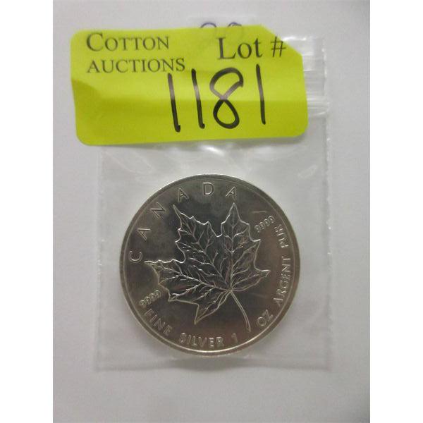 1 Oz .9999 Silver 2011 Canada Maple Leaf Coin