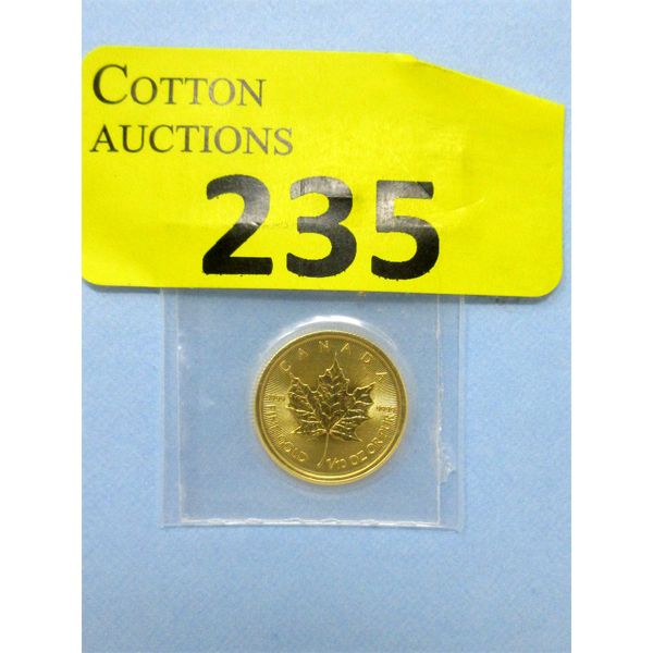 1/10th Oz .9999 Fine Gold 2022 Canada Maple Leaf Coin 