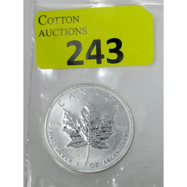 1 Oz .9999 Silver 2011 Canada Maple Leaf Coin 