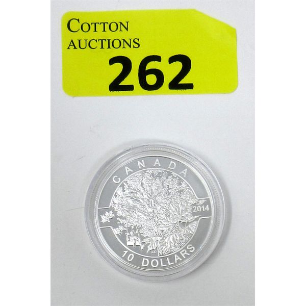 1/2 Oz .9999 Silver 2014 Down By The Old Maple Tree Coin 