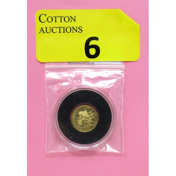 1/25th Oz .9999 Fine Gold 2023 Phil Harmoniker Coin 