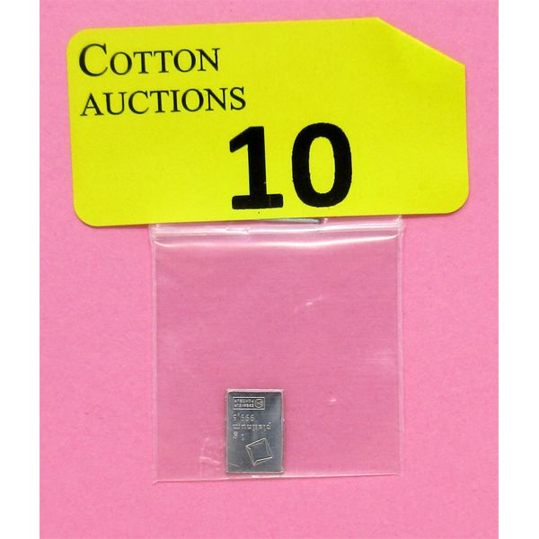 1 Gram .9995 Fine Platinum Valcambi Suisse Bar