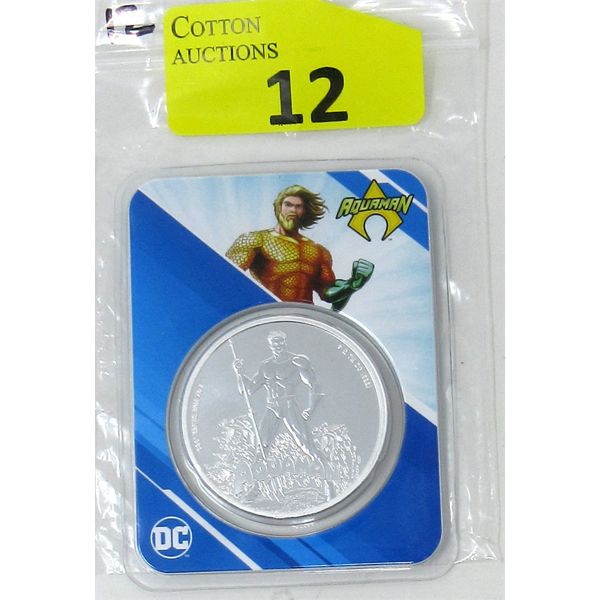 1 Oz .999 Silver 2023 Aquaman Coin 