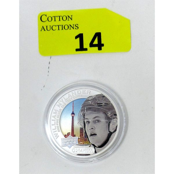 1 Oz .9999 Silver Colourized 2017 William Nylander Coin 