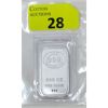 Image 1 : 1 Oz .999 Silver JBR Ethically Sourced Bar 