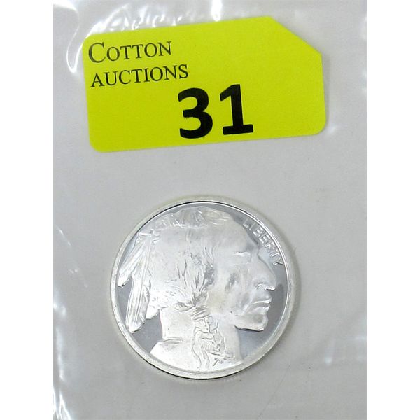 1 Oz .999 Silver Buffalo 2-Sided Round