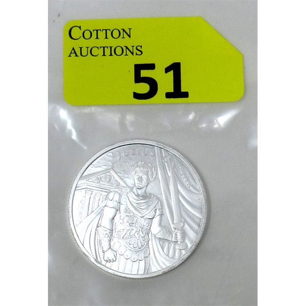 1 Oz .999 Silver Legendary Warriors-Julius Caesar Round 