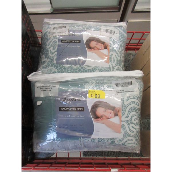 2 New Shatex Queen Size Comforter Sets