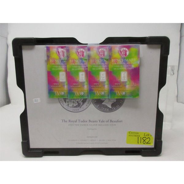 Bullion Box and Four 1 Grain .999 Fine Silver Bars