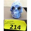 Image 1 : 346 CT Blue Spot Jasper 3D Skull - Hand Carved