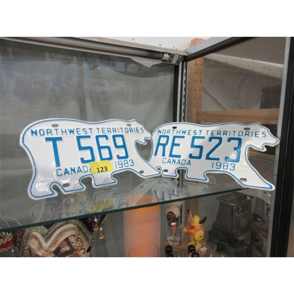 Two 1983 NWT License Plates - Not a matched pair