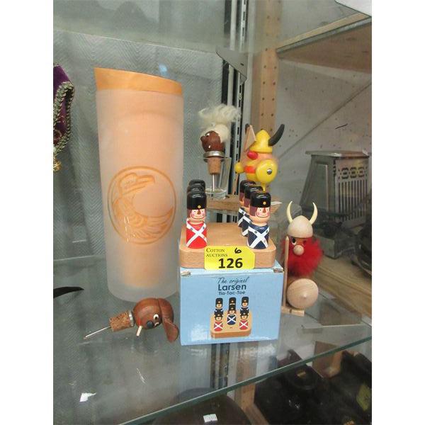 6 Piece Lot of Gronks, Toys & 1st Nations Vase