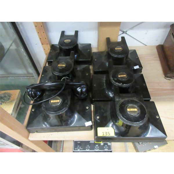 6 Vintage "Northern Electric" Cradle Wall Phones