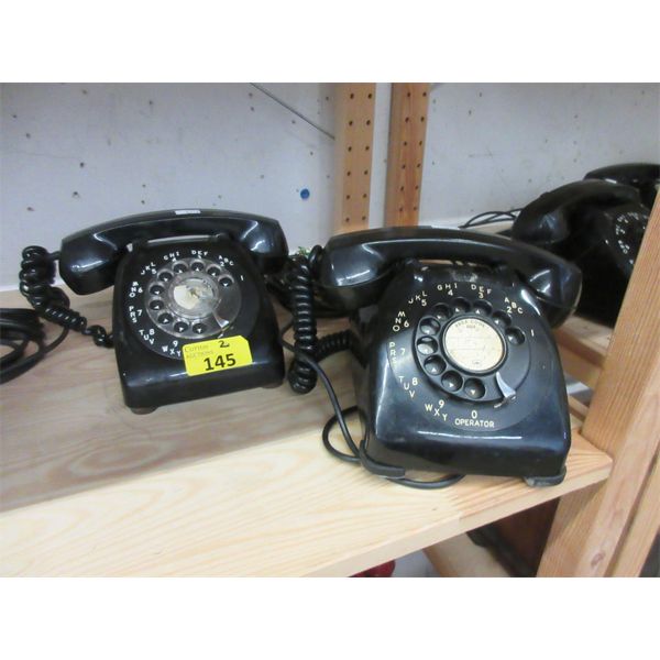 2 Vintage Dial Desk Phones
