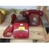 Image 1 : Vintage Red "Automatic Electric" Desk & Wall Phone