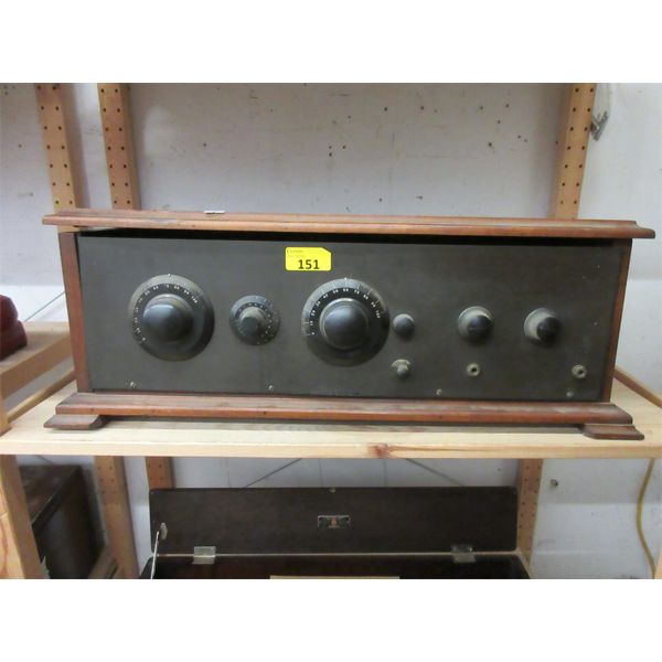 Vintage Wood Radio Case - 11" x 26" x 11" tall