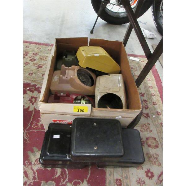 Box of Assorted Vintage Phone Parts