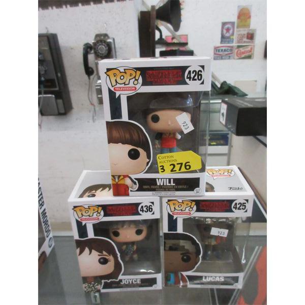 3 Funko Pop "Stranger Things" Vinyl Figures