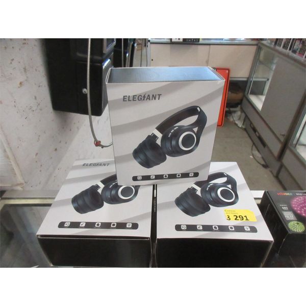 3 New White Elegiant Wireless Headphones