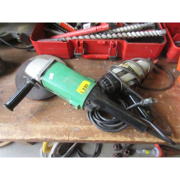 Electric Hitachi Sander & Ingersoll Drill