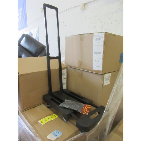 New 6 Wheel Office Handcart with Luggage Straps