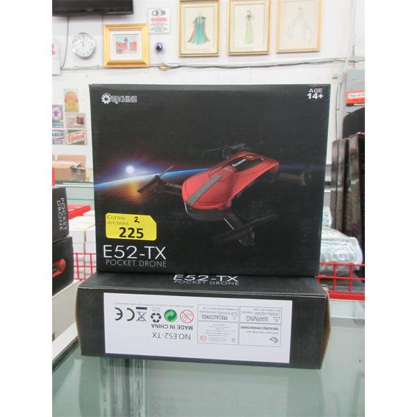 2 New Eachine E52-TX Pocket Drones