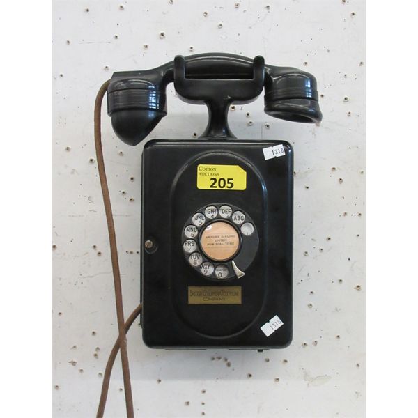Vintage BC Telephone Metal Case Wall Phone