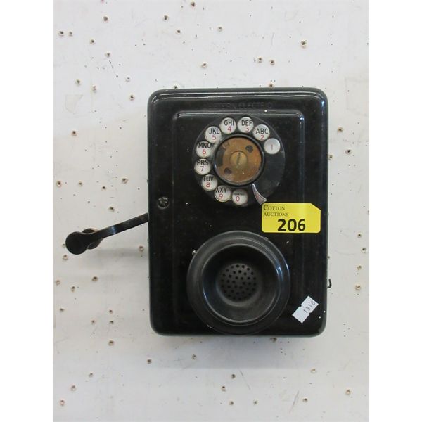 Vintage Western Electric Metal Case Wall Phone