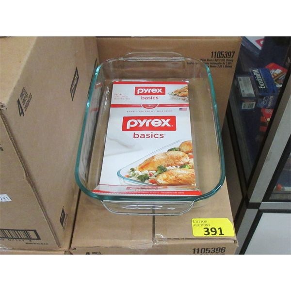 Case of 4 New Pyrex 2 Qt.Oblong Baking Dishes - 1.9 L