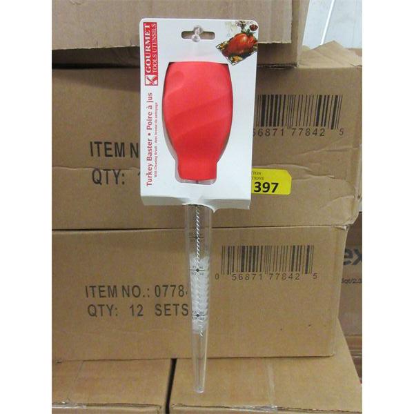 Case of 12 New Turkey Basters w/ Cleaning Brushes
