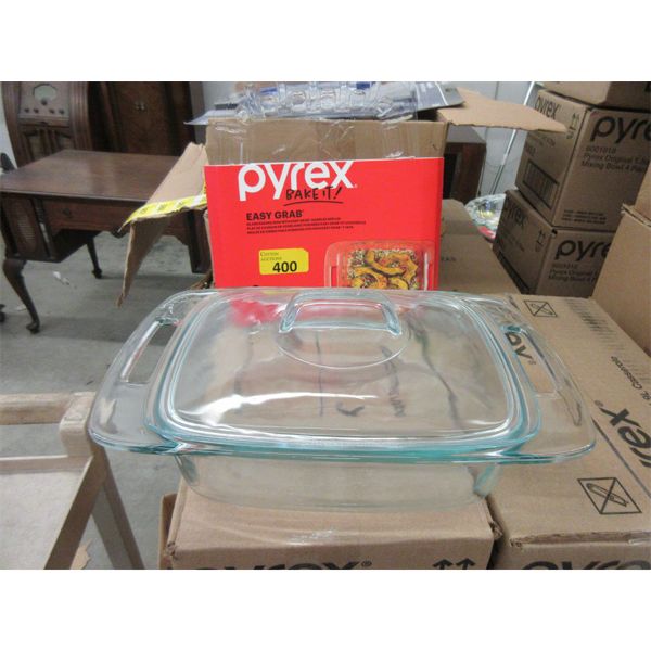 Case of 2 New Pyrex Easy Grab Lidded Casseroles