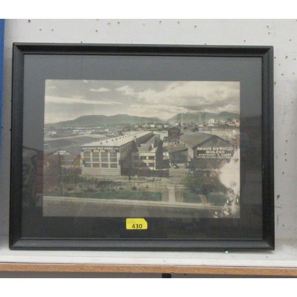 Vintage Hand Tinted Photo of "The Vancouver Iron Works"