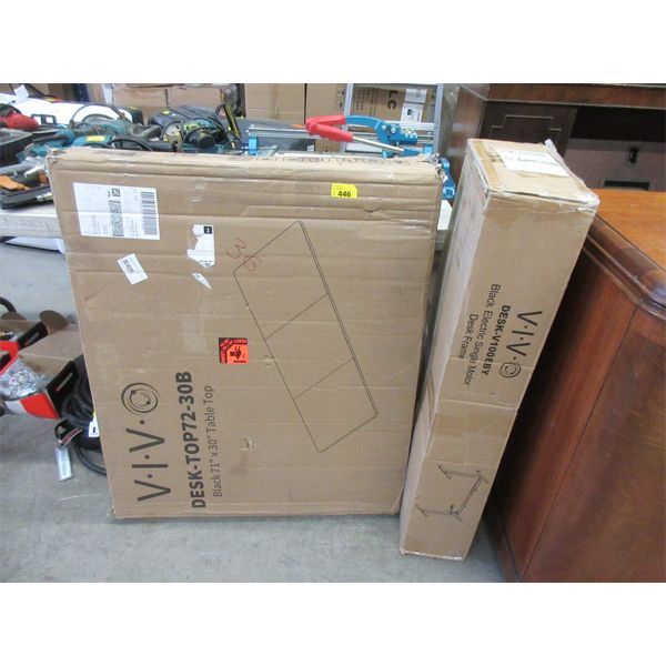 Vivo Black Electric Desk Frame and Table Top