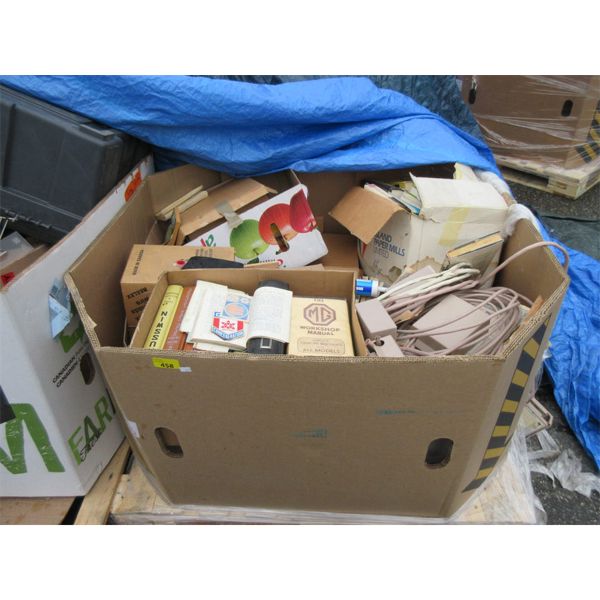 Skid of Books, Manuals and Vintage Phone Cable
