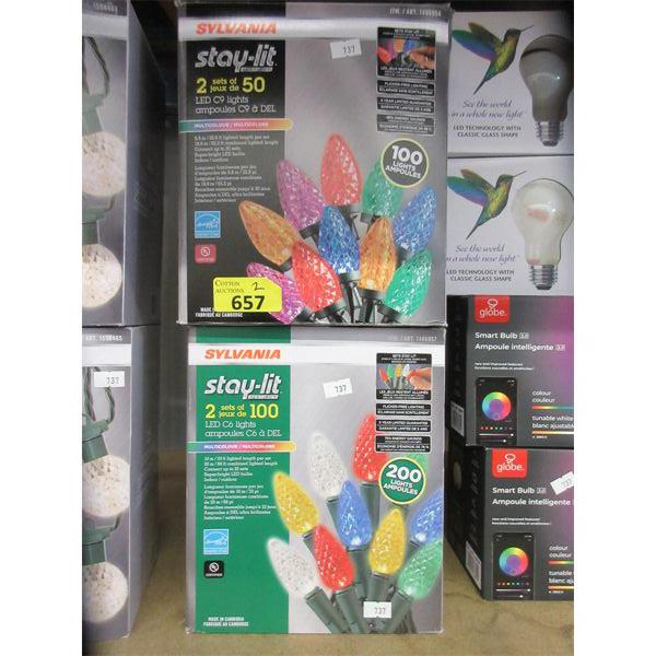 2 Sets of 2 LED C6 String Lights 