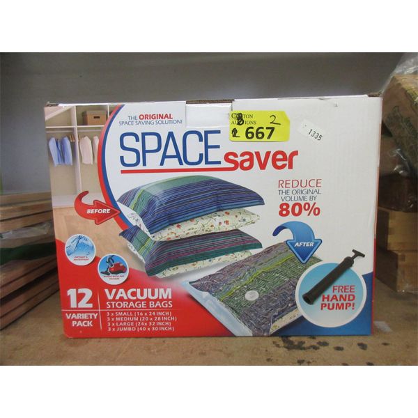 2 Boxes of 12 Space Saver Vacuum Storage Bags 